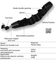 Cerradura De Manillar Para Motocicleta 100DB Alarma De Seguridad Antirrobo Para Vehículos Eléctricos Y Bicicletas Cerradura De Freno Acelerador - details 3