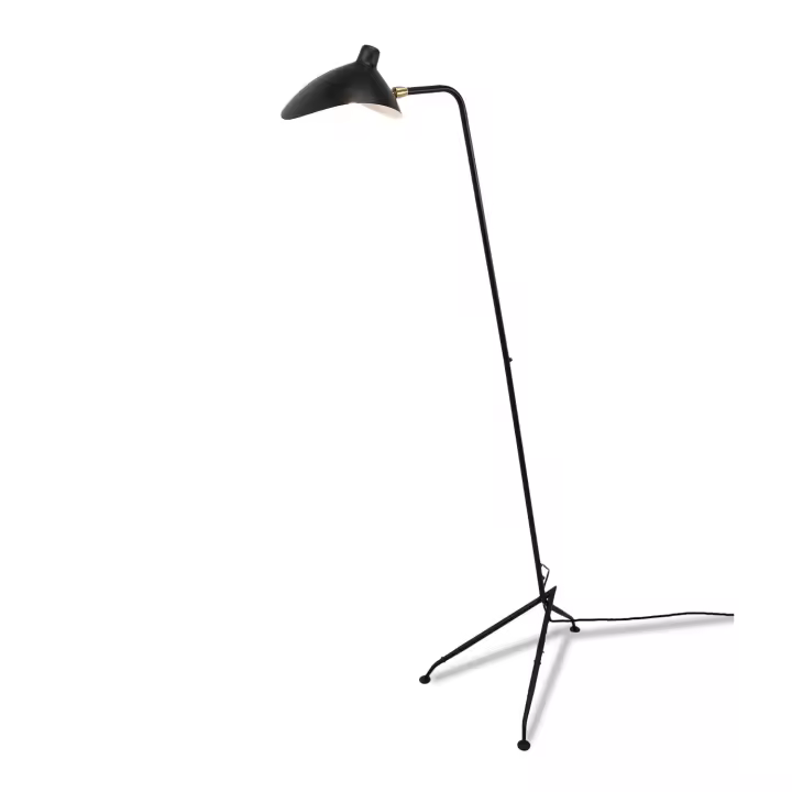 ALPINALUZ Lámpara de Pie Negra de Diseño Nórdico Moderno Aluminio Negro, Inspirado de Mouille E27. - 1