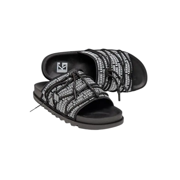 Chanclas Gianni Kavanagh Scroll Cordon Negro y Blanco - 1