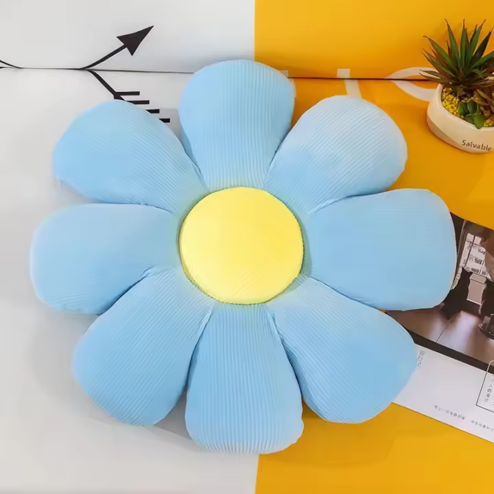 Cojín De Peluche Con Flor De Margarita Colorida Juguete Para Sofa Decoración De Hogar Y Oficina Almohada De Descanso Para Cabeza Regalo - 1