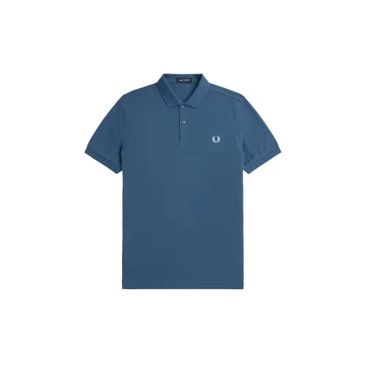Fred Perry Slim Fit Plain Polo Midnight Blue / Light Ice - 1