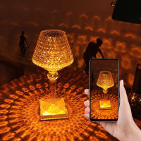 Lámpara De Mesa Recargable De Cristal Con Luz Cambiante Protección Para Los Ojos Para Decoración De Hogar Y Dormitorio - details 1