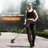 Cortacésped eléctrico inalámbrico de 500W, cortador potente de 6000PRM, herramienta de jardín ajustable con 2 piezas y batería de 21V - details 4