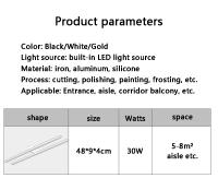 Lámpara De Techo LED Moderna Para Pasillo Dormitorio Industrial Decorativa Fuente De Aluminio Y Vidrio Para Iluminación Diaria En Cocina Comedor Estudio Baño - details 15