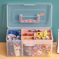 Caja De Almacenamiento Portátil De Doble Capacidad Transparente Multifuncional Para Exteriores Caja De Organización Para DIY Y Costura - details 2