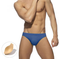 Bragas De Natación Para Hombres Sexy Sólido Low-Waist Con Empuñadura Y Acolchado Shorts De Playa Surfismo Baño Deportivo De Polyester Y Spandex - details 4