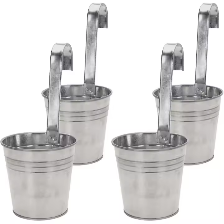 4 macetas colgantes para balcón, maceta colgante para balcón, maceta para colgar plantas, plano - 1