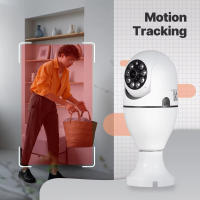 Cámara De Seguridad Inteligente WiFi 3MP Bombilla Con Enchufe E27 Visión Nocturna De Color Rastreo Humano Para Interior - details 4