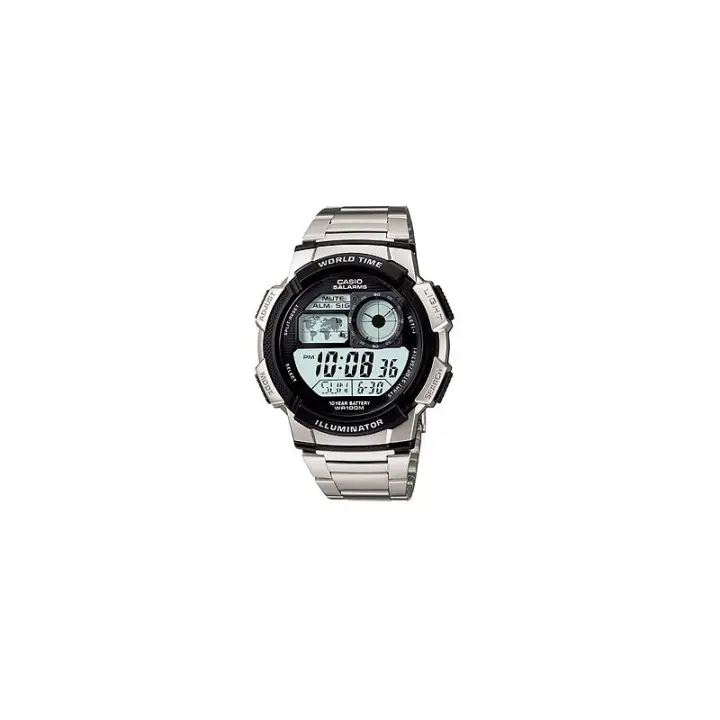 Reloj casio caballero AE-1000WD-1AV digital correa metálica plateada AE1000WD1AV - 1