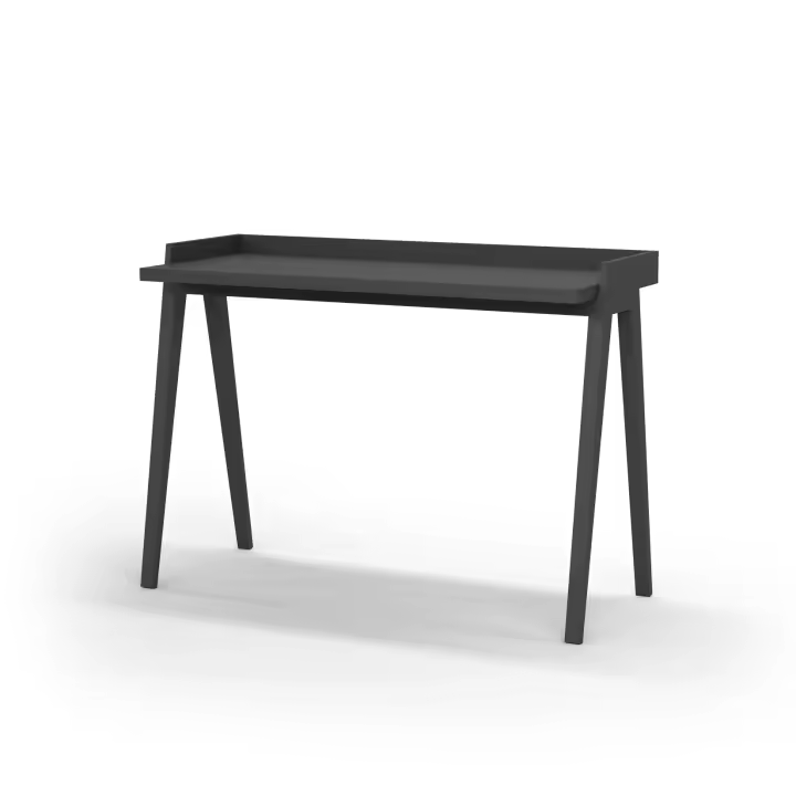 Herdasa, mesa de estudio modelo BERLIN 625, en melamina color grafito y patas lacadas. - 1