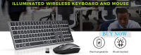 Teclado Y Ratón Inalámbricos RGB Retroiluminados Recargables Tamaño Completo Ergonómico Con Modo Sueño 2.4GHz Para Desktop Laptop Tablet - details 15