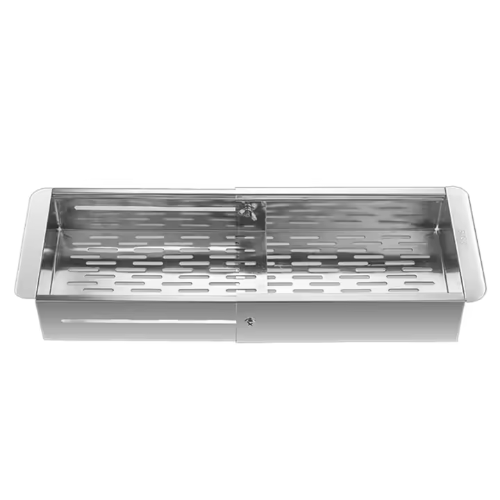 Colador sobre el fregadero, cesta coladora de acero inoxidable, para lavar verduras y frutas, escurrir Pasta cocida, extensible - 1