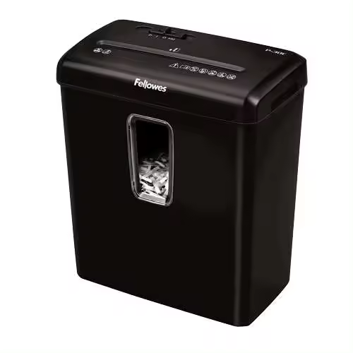Fellowes p-30c destructora de papel manual corte en particulas - destruye hasta 6 hojas - 15l - color negro - 1