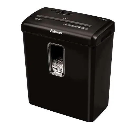 Fellowes p-30c destructora de papel manual corte en particulas - destruye hasta 6 hojas - 15l - color negro - 1