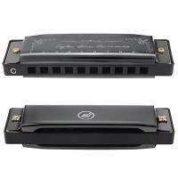 Harmonica Blues De 10 Agujeros 20 Aros Para Principiantes Con Placa De Arcilla De Cobre Marrón / Negro Regalo De Órgano De Bocina - details 20