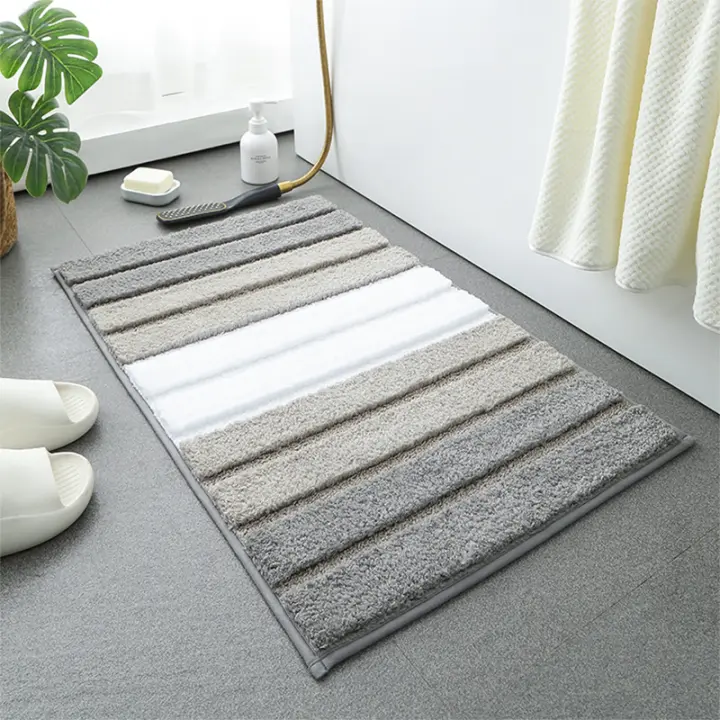 Carpete De Baño Super Absorbente Lavable Antideslizante De Fibra Finísima Espuma Gruesa Almohadilla De Piso De Goma Para Uso Doméstico Y Hotel - 1