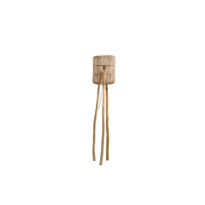 LAMPARA SUELO TEKA PANTALLA RATTAN HM472466 FIJALO - 1