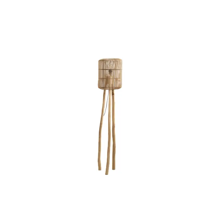 LAMPARA SUELO TEKA PANTALLA RATTAN HM472466 FIJALO - 1