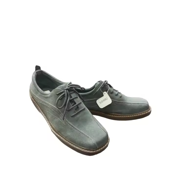 Zapato Mujer Kellys con Cordón Azul Clarito Cuero Piel Ante | Estilo Deportivo - 1