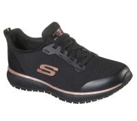 SKECHERS 77222EC BKGR SQUAD SR. BLACK/ROSE GOLD CALZADO LABORAL DE MUJER CON SUELA ANTIDESLIZANTE - details 2