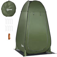 Outsunny Tienda de Campaña Instantánea Pop-Up Tienda de Ducha Camping Portátil con Gancho Bolsillo Bolsa de Transporte y UV 20+ para Baño Vestuario Cambiador 126x124x189 cm Verde Oliva - details 0