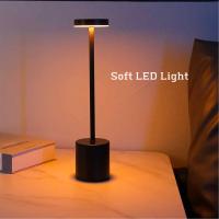 Lámpara De Mesa LED Recargable Táctil Con Metal En Tres Colores Luz Ambiental Creativa Para La Cama Decoración Exterior Luz Nocturna - details 1
