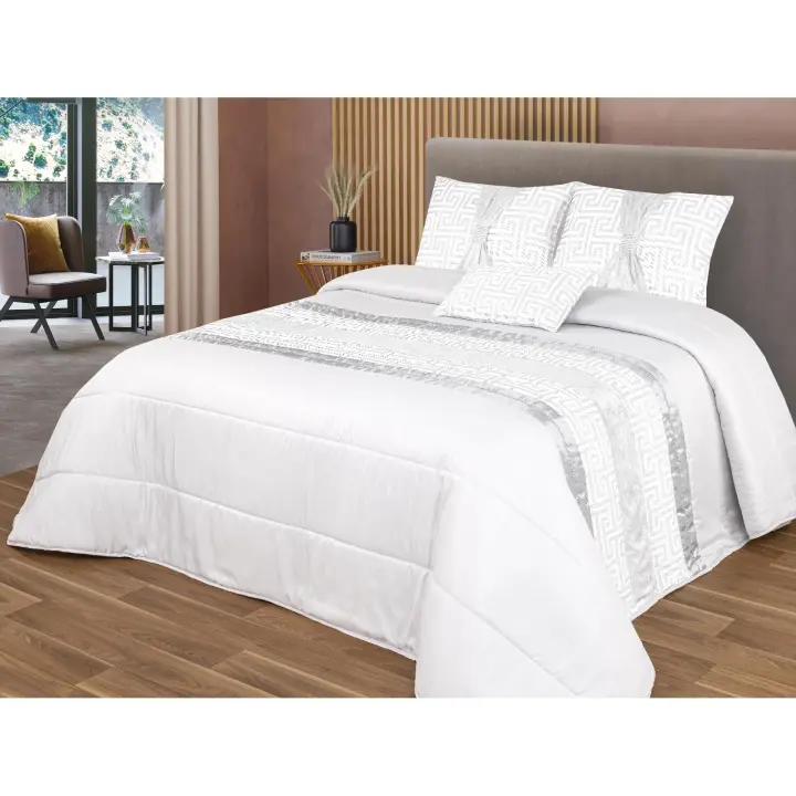Colcha decorativa, con tres cojines relleno incluido,edredones cama edredon bouti calidad superior,Cómodo y duradero vale para Cama135/150cm Tamaño 250x260cm - 1