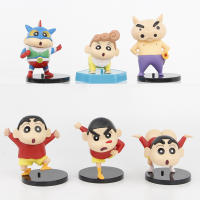 Set De 6 Figuras De Acción Anime Crayon Shin-chan Edición Cute Juguetes Para Coleccionistas Unisex PVC Tamaño 6.5cm - details 2