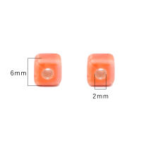 20pcs Cuentas De Cerámica De Moda 6mm Cuadradas Con Agujero De 2.0mm Para Creación De Joyas DIY Porcelana Hecha a Mano - details 6