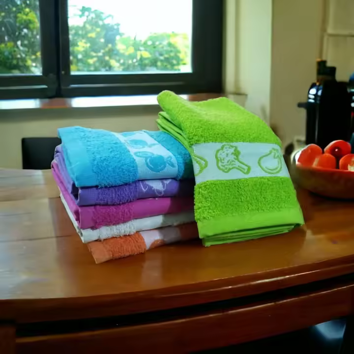 Mercatienda.es Paños de Cocina de Algodón 100% Premium: Bordados con Diseños de Frutas, Hechos en Portugal - Pack de 6/12 Unidades Suaves y Absorbentes - 1