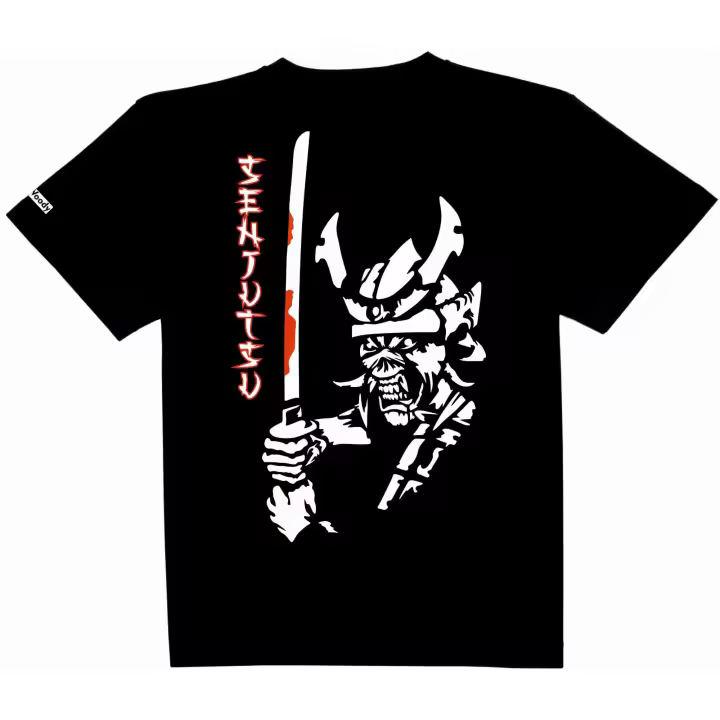 Camiseta Negra Manga Corta Banda Britanica Iron Algodon Unisex Musica Maiden Rock Heavy Metal - 1