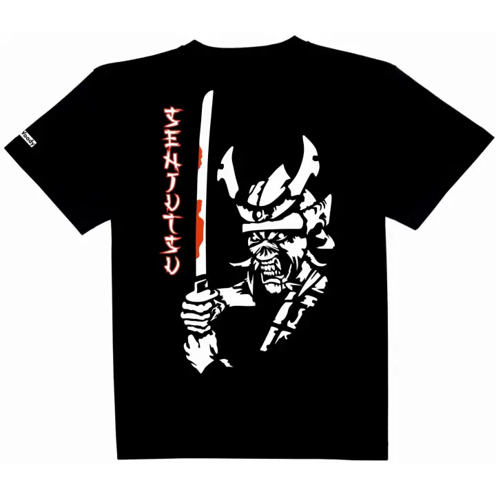 Camiseta Negra Manga Corta Banda Britanica Iron Algodon Unisex Musica Maiden Rock Heavy Metal - 1