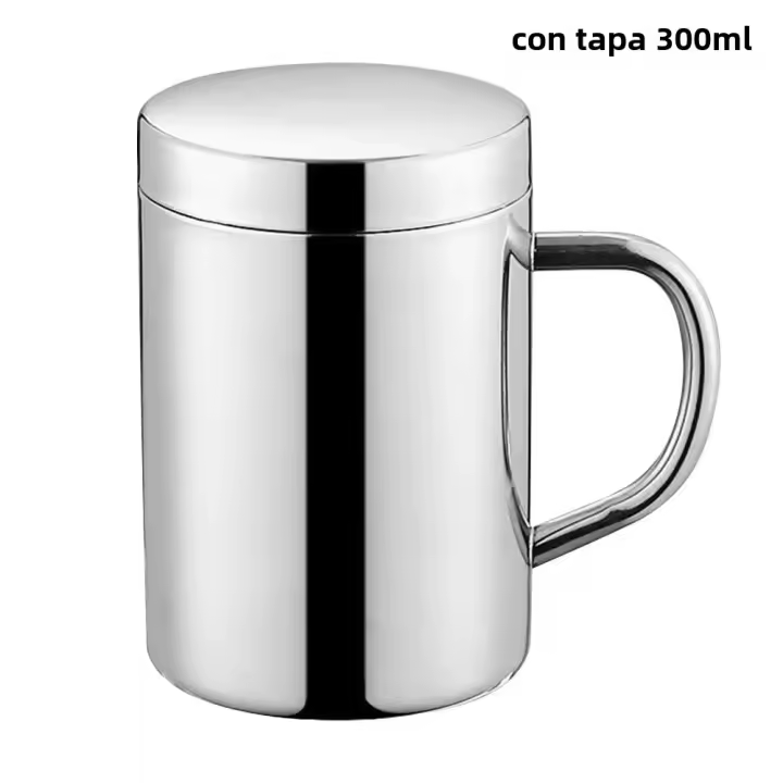 Taza De Café De Acero Inoxidable 200/300/400ML Taza Termo Doble Capa Antigolpes Portátil Para Bebidas Como Cerveza Té Jugo - 1