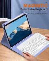 FGNS Funda con Teclado Español Ñ para Samsung Galaxy Tab S8/S7 11" (SM-T870/T875/T876/T878/X700/X706),Carcasa PU Delgada rotectora Delgada con Ranura de Lápiz  con Teclado Bluetooth Desmontable para Samsung Tab S8 2022/S7 2020 - details 1