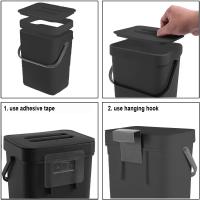 Pequeño Cenicero De Plástico Con Tapa Para Cocina Y Baño Recipiente De Basura Ecológico Montable Sobre El Fregadero Para Desperdicios Alimentarios - details 5