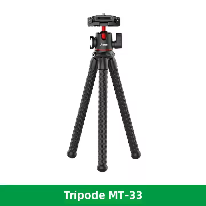 VIJIM Ulanzi MT-33 Trípode Flexible De Octopus Para Cámara De Teléfono DSLR Diseño 2 En 1 Con Soporte Para Teléfono Y Enchufe Frío Lado Con Tornillo 1/4 - 1