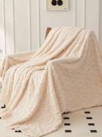 Manta De Terciopelo Coral Suelta 1pc Ligera Y Multifuncional Para Cubierta De Cama Sala De Estar Sofá Manta Para Siesta - details 2