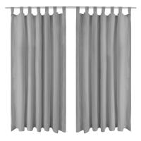 vidaXL 2 Cortinas Micro-Satinadas Trabillas Separador, 140 x 245 cm Color Crema,  Burdeos,  Negro y mas - details 4