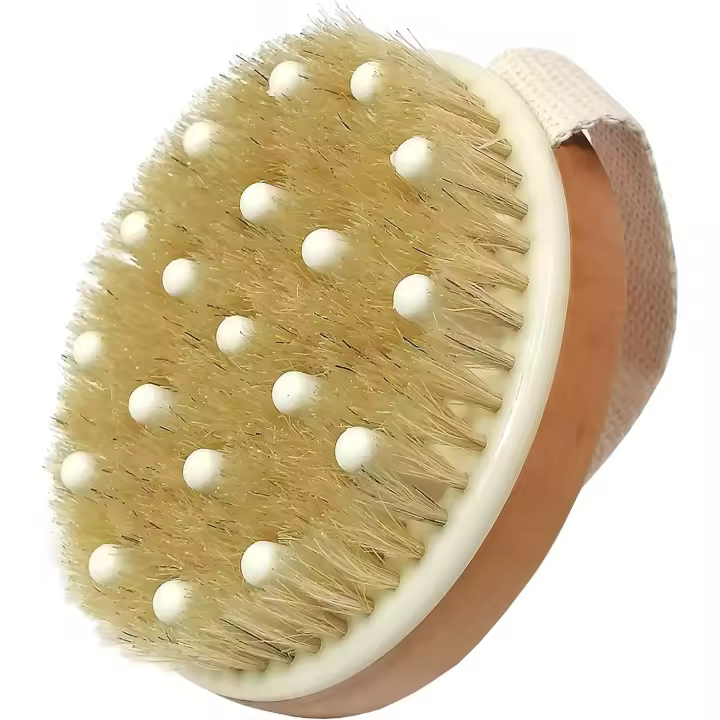 Pelo Corporal Seco, Pelo de Baño de Cerdas Naturales, Pelo Corporal para Drenaje lympático, exfolia, estimula la circulación sanguínea, elimine Las toxinas y las células Muertas DE LA PIEL - 1