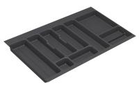 AZERO - Cubertero recortable para cajón de cocina color antracita, para ordenar cubiertos y utensilios de cocina material PVC profundidad de 473mm y altura de 45mm - details 4