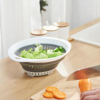 Cesta De Almacenamiento De Cocina Colapsable En Silicona Multiusos Drenador De Frutas Y Verduras Plegable Organizador De Cocina Ecológico - details 6
