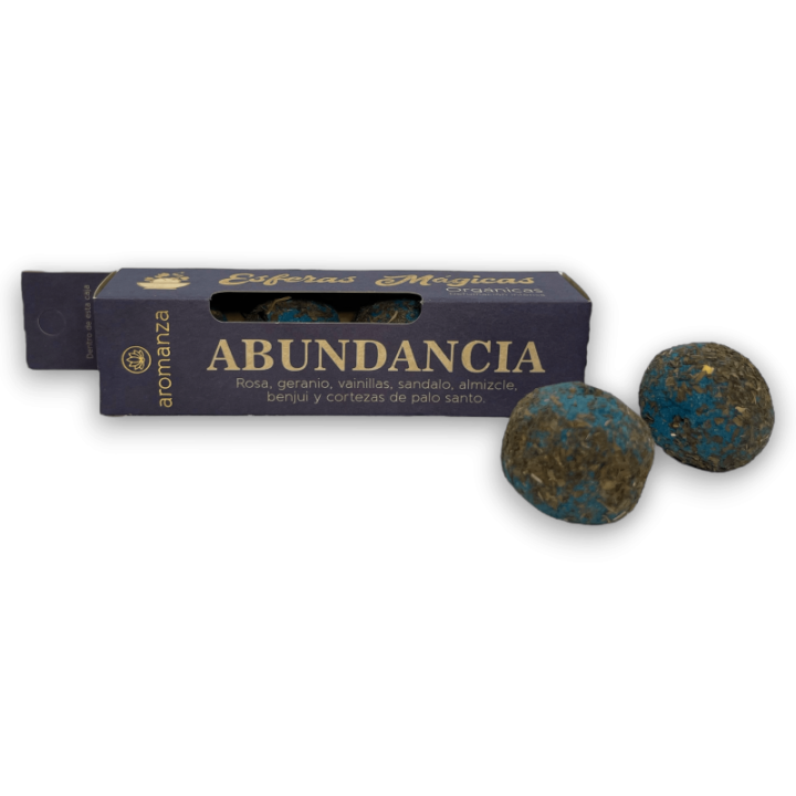 Esferas Mágicas Abundancia AROMANZA - Iluminarte Argentina - 4 bombitas Rosa, Geranio, Vainilla, Sándalo, Benjuí y Palo Santo
