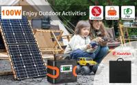 Panel solar portátil Flashfish SP18V 100W con conector 4 en 1, doble salida USB portátil y plegable, compatible con la mayoría de las estaciones de energía para camping, viajes en furgoneta y RV al aire libre - details 1