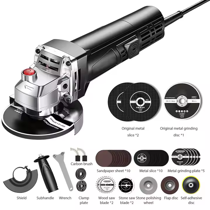 Amoladora de ángulo multifuncional para uso doméstico, 11000r/min, con muchos accesorios para ranurar paneles de pared, corte de pisos, corte de azulejos, etc. - 1