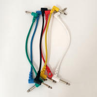 6PCS Cable De Enlace De Efectos De Guitarra Eléctrica Pedal 1/4 Angulo Derecho Bajo Ruido Shielded Audio Cable Accesorios Para Guitarra - details 2
