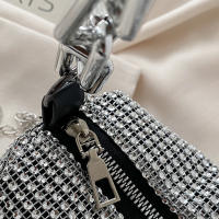 Bolso De Hombro Para Mujer 2024 Nueva Con Diamantes Y Rhinestones Bolso De Mano Brillante Bolso Cruzado De Moda Con Cierre De Cremallera - details 15