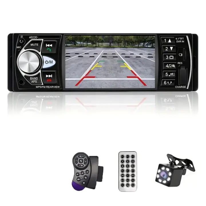 Autorradio Inalámbrico 4.1" 260K Colores - USB/SD, Cámara Trasera 8 Luces, Mandos en Volante, Sonido Estéreo HD - 1