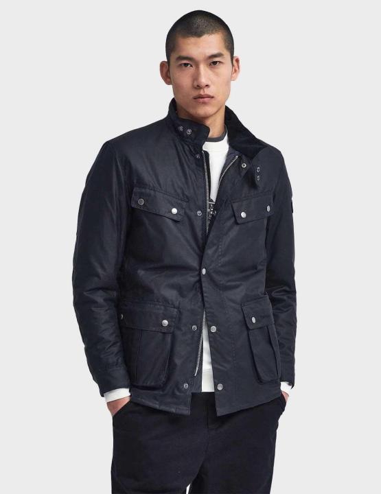 Barbour International Duke Wax chaqueta azul marino hombre