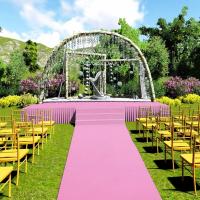 Carpetea Rosa Para Boda Alfombra De Fiesta Propuesta Ceremonia Hotel Carril De Corrida De Noche De Poliéster 90cm X 50m - details 0