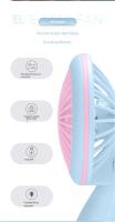 Nuevo producto con ventilador pequeño portátil ligero de mano, regalo, ventilador portátil de carga USB para exteriores con viento fuerte, logotipo impreso Color caramelo sólido - details 4